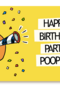 Verjaardagskaart man grappig Happy birthday party pooper