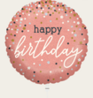 Ballon Happy Birthday Star Rosegoud