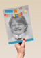 fotokaart uitnodiging gekleurde vlaggetjes