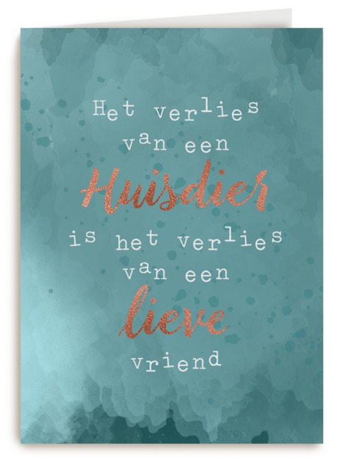 verlies van huisdier is het verlies van een vriend
