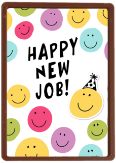 nieuwe baan kaart happy new job