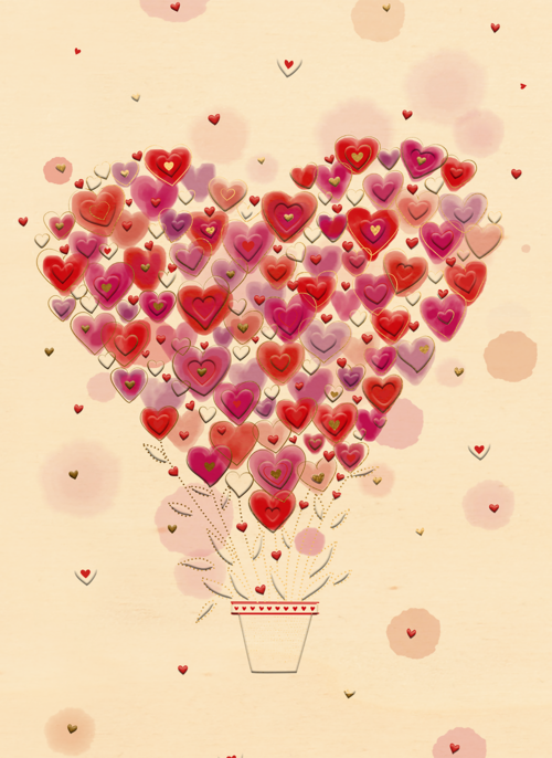 Houten Kaart Valentijn | Hallmark | Houten Kaart Hallmark | Valentijn | Valentine Turnowsky Hearts