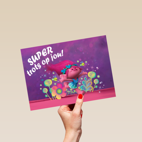 trots op jou kaart trolls poppy