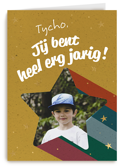 Fotokaart Verjaardagskaarten | Verjaardagskaart Kind Heel Erg Jarig Ster