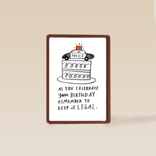 Verjaardagskaart grappig keep it legal