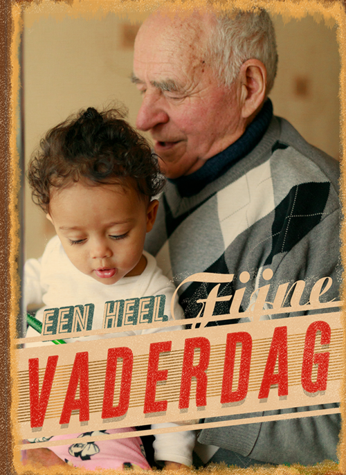 Houten Kaart Vaderdag | Hallmark | Houten Kaart Hallmark | Vaderdag | Vaderdag Fotokaart Klassiek Een Heel Fijne Vaderdag