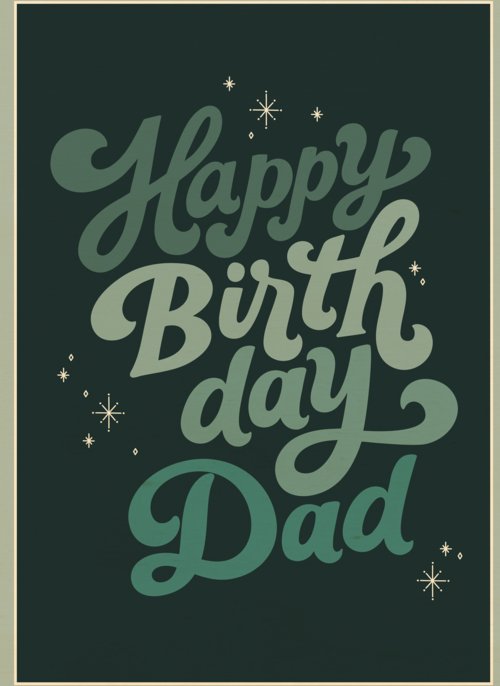 Houten Kaart Verjaardagskaarten | Stijlvolle Verjaardagskaart Met Happy Birthday Dad