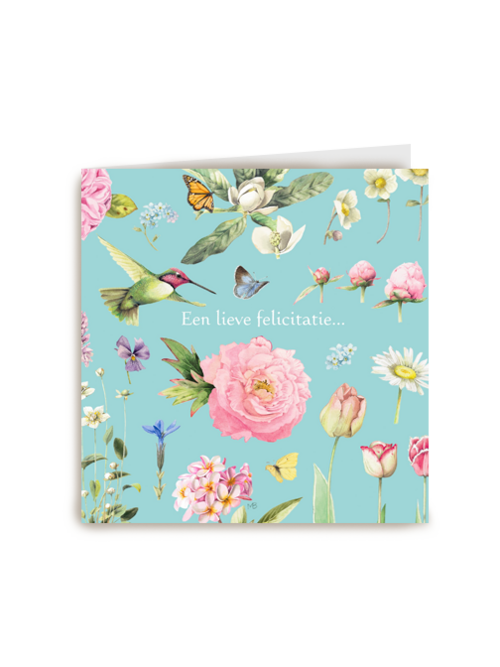 Kaart flowers by Marjolein Bastin Een lieve felicitatie