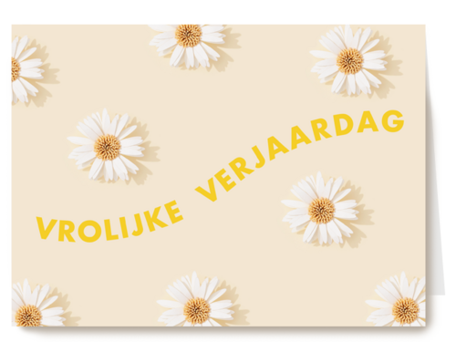 Vrolijke verjaardag met bloemetjes