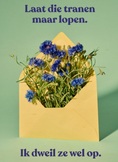 condoleance kaart andc laat die tranen maar lopen