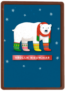 Vrolijk nieuwjaar ijsbeer