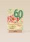 verjaardag leeftijden kopje bloemen 60