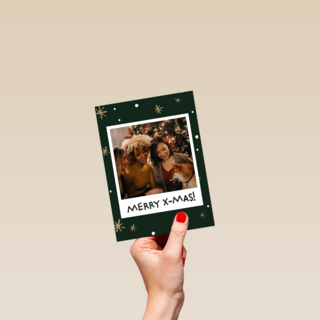 kerstkaart fotokaart merry x mas