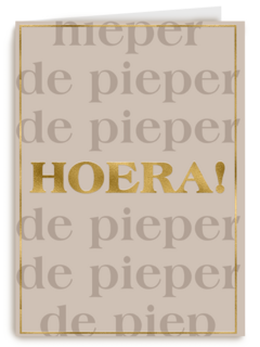 Verjaardagskaart hieperdepieper hoera