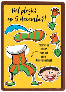 Sinterklaaskaart Maak zelf je piet
