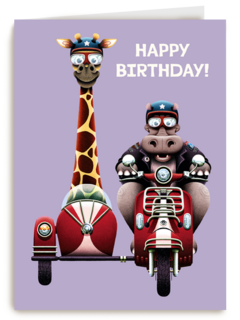 Happy Hippo Giraffe Birthday