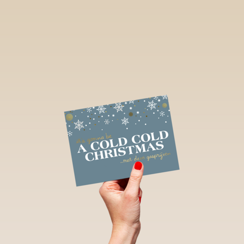 Kerstkaart grappig cold cold Christmas