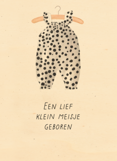 Geboorte felicitatie dochter lief klein meisje