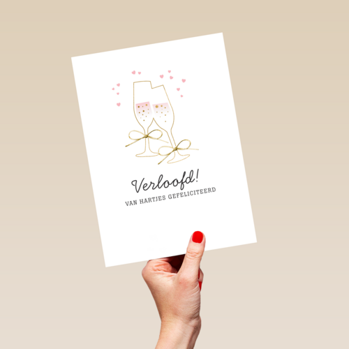 Verloofd Van Hartjes gefeliciteerd