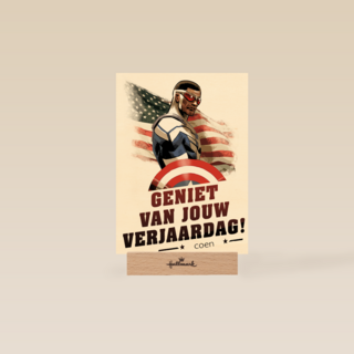 Captain America geniet van jouw verjaardag