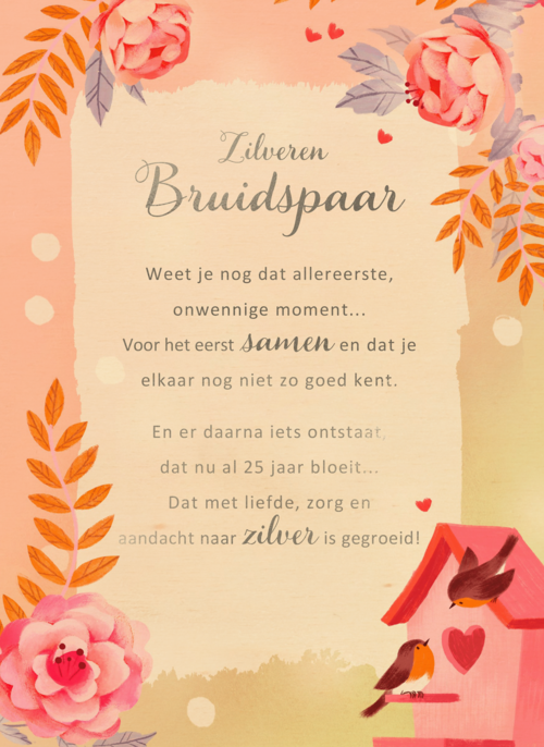 Houten Kaart Huwelijksjubileum | Houten Kaart Hallmark | Huwelijksjubileum | Huwelijksjubileum Zilveren Bruidspaar More Than Words