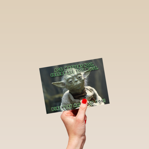 verjaardag kaart yoda
