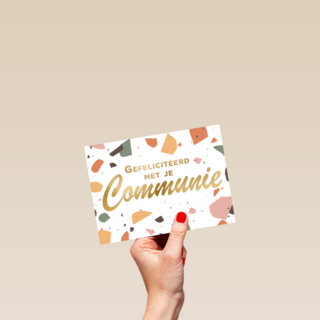 Stijlvolle kaart communie