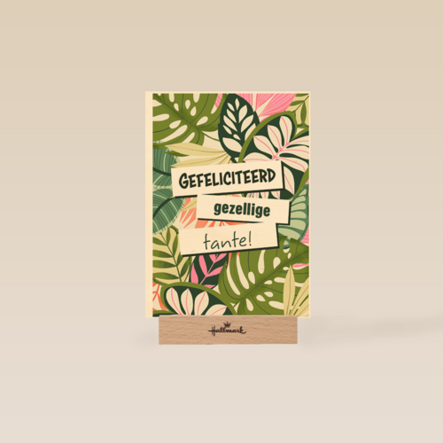 verjaardagskaart met jungle voor een tante