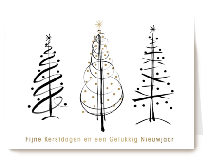 kerstkaart fijne kerstdagen en een gelukkig nieuwjaar kerst