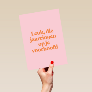 verjaardag kaart andc leuk die jaarringen op je voorhoofd