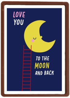 Liefdeskaart love you to the moon and back