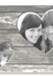fotokaart hout met twee hartjes