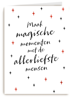Kerstkaart Maak magische momenten met de allerliefste mensen