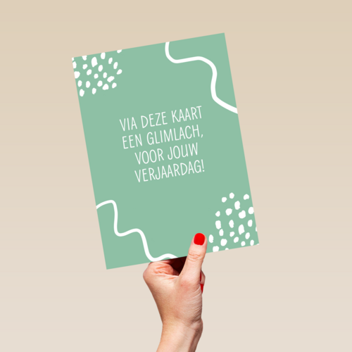 Verjaardagskaart man hip Een glimlach voor jouw verjaardag
