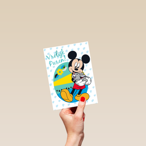 pasen kaart disney mickey mouse vrolijk pasen