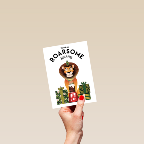 verjaardag kaart folio have a roarsome birthday leeuw