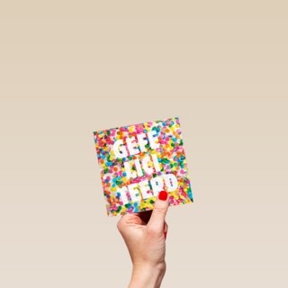 Gefeliciteerd kaart met confetti