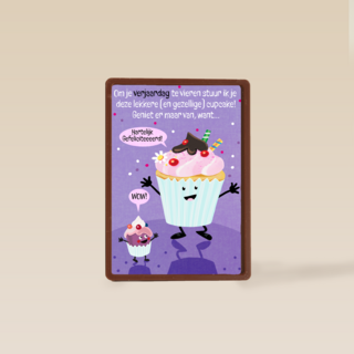 Verjaardagskaart grappig met cupcake