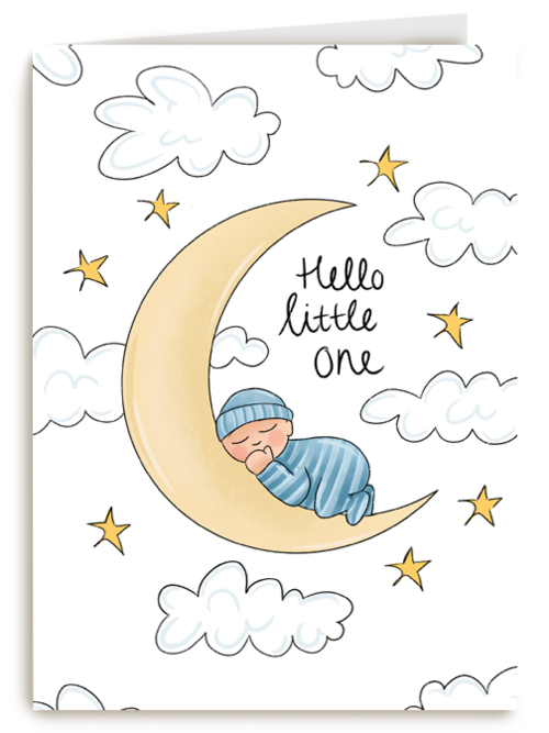 Kaart Hallmark | Geboorte Felicitatie | Geboorte Zoon Matia Hello Little One