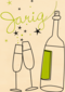 tekening champagne en glazen