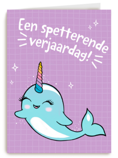 een narwal op je spetterende verjaardag