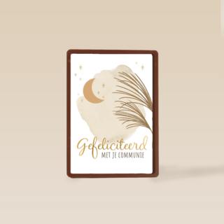 Gefeliciteerd met je communie maan