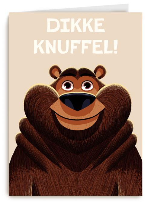 Dikke knuffel Beer Folio beige
