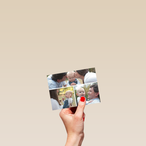 dubbele fotokaart liggende foto twee kleine foto