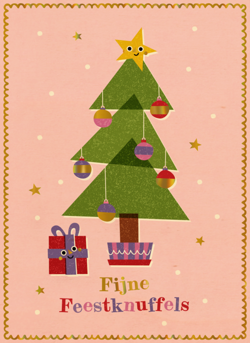 Houten kaart Kerst | Hallmark | Houten kaart Kerst | Hallmark | Kinderpostzegels - Kerstboom