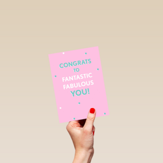 Gefeliciteerdkaart Congrats to fantastic fabulous you