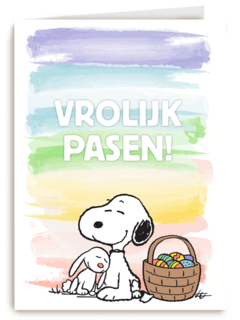 pasen kaart snoopy vrolijk pasen
