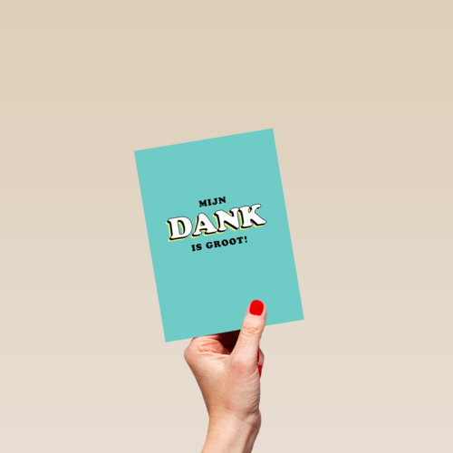 Bedankt kaart Mijn dank is groot