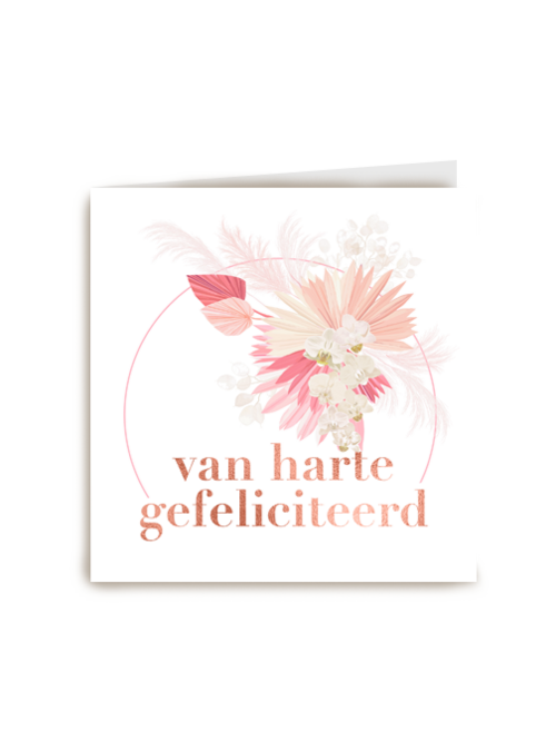 Verjaardagskaart Hallmark | Verjaardag Kaart Stijlvol Bloemen Van Harte Gefeliciteerd
