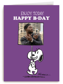 Peanuts Happy Bday Fotokaart